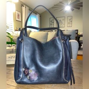 Coach Harmony Colorblock Hobo with custom Coach embellishments